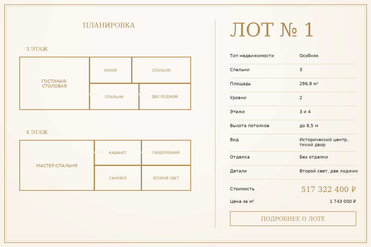 Лот №1 — Особняки